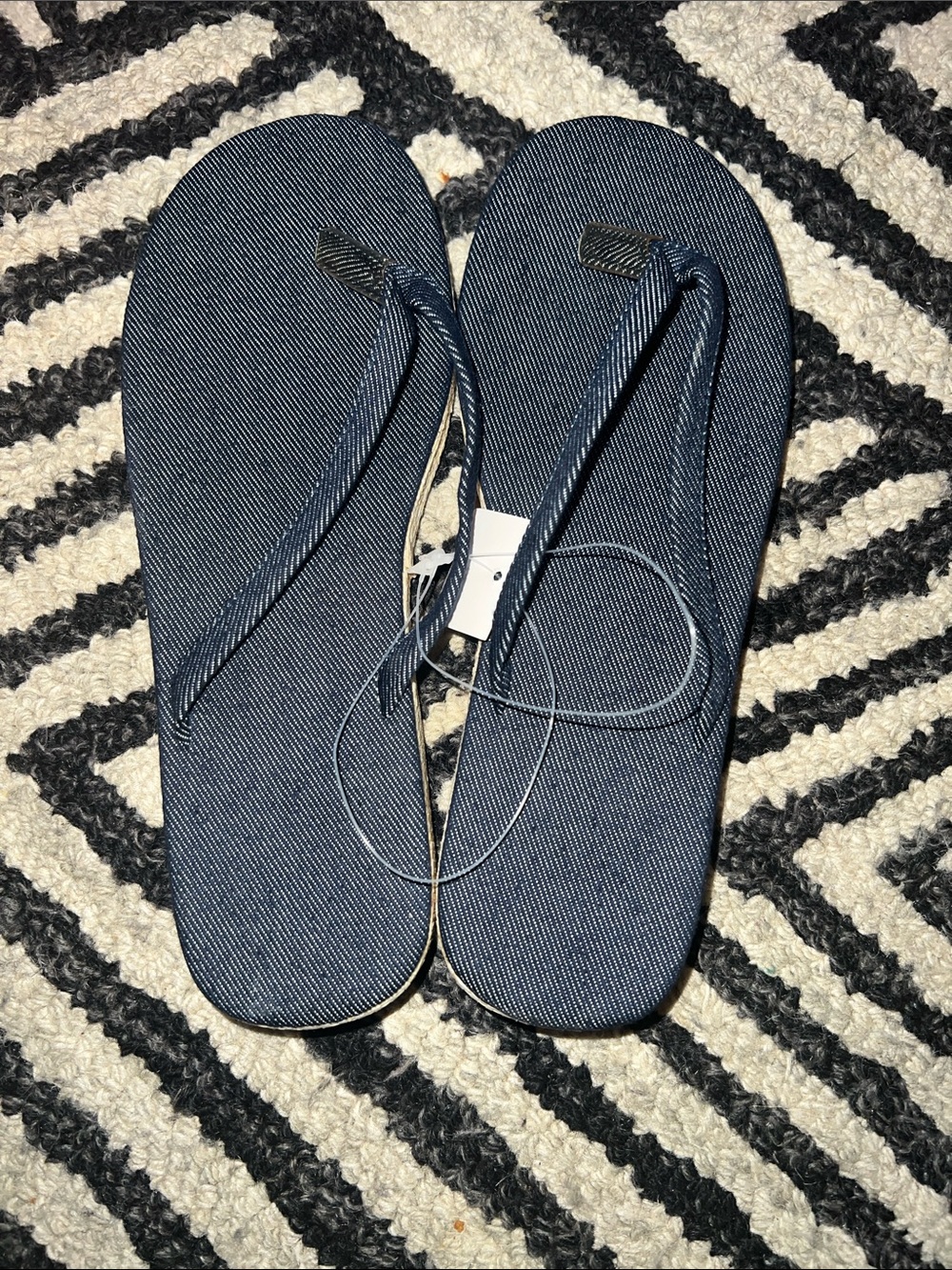 Old Navy Denim Blue Flip Flop Sandals